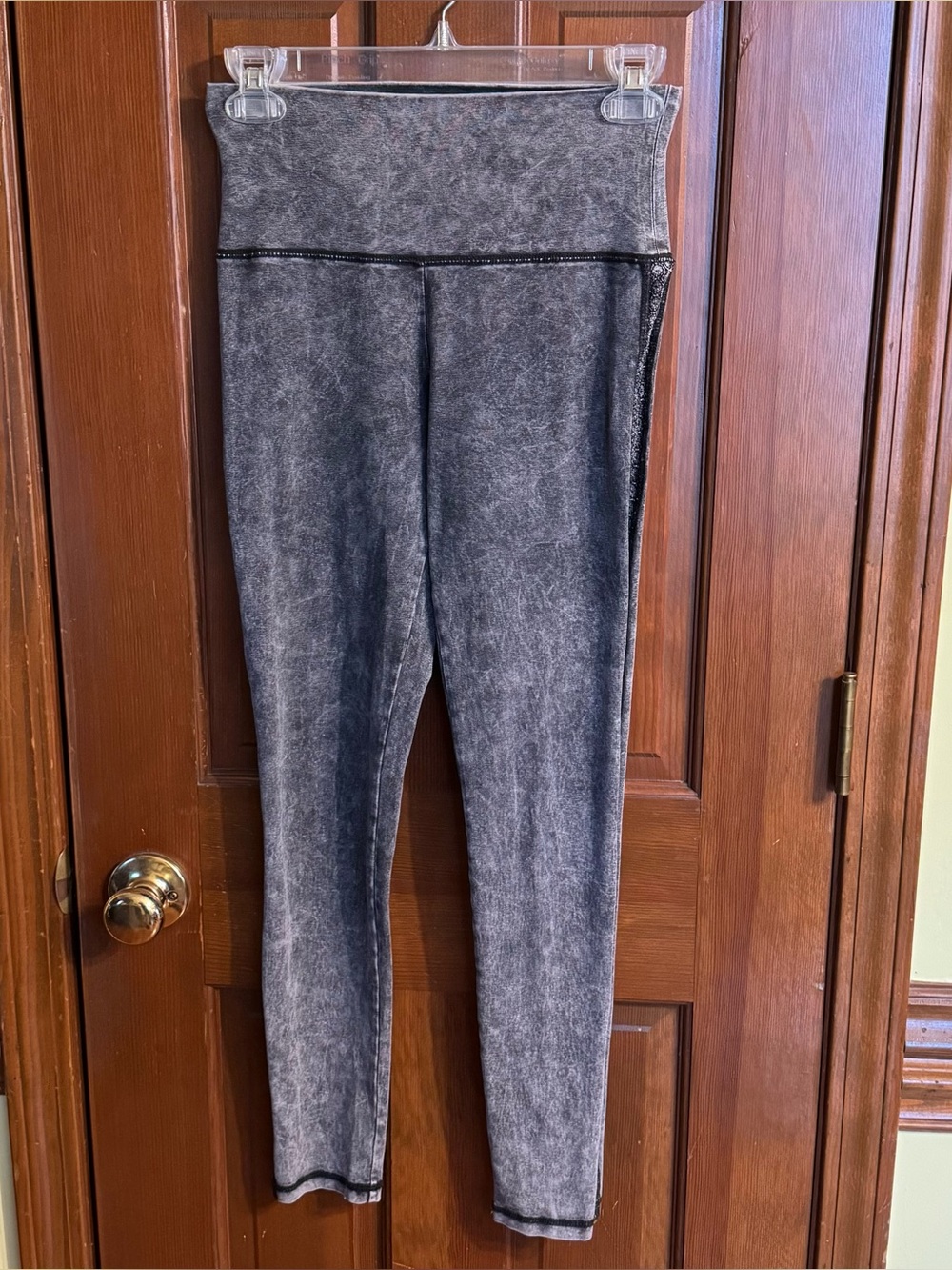 aerie Gray Mineral-Wash Leggings With Braid On Sides GUC